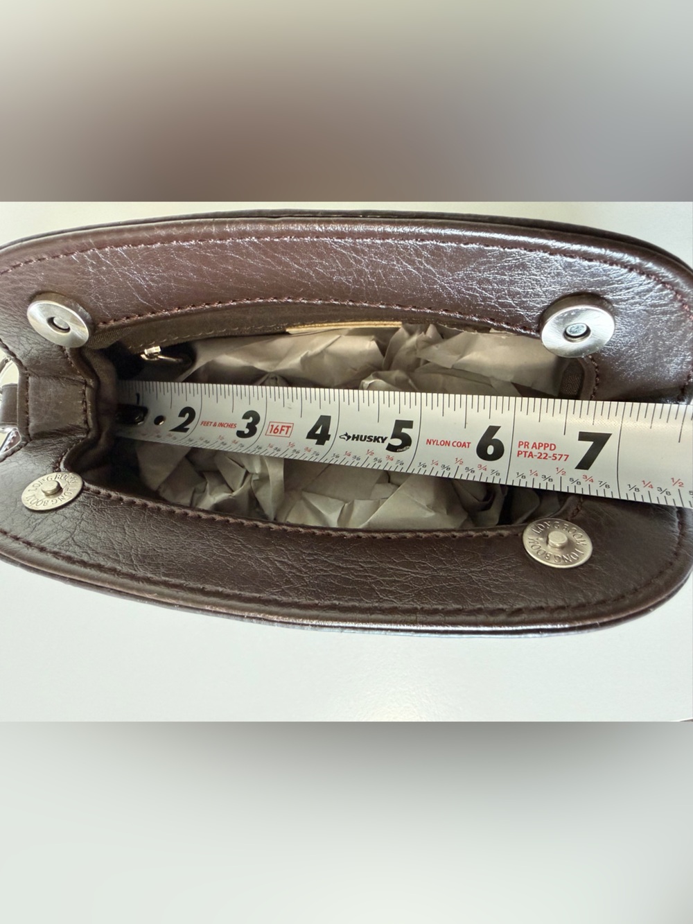 Chocolate Brown Shell Shaped Wristlet Vintage Liz Claiborne Pouch Old Stock - Picture 13 of 16